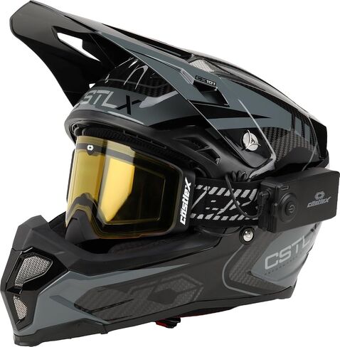 Castle X Coil Heated Snow Goggles - Anti-Fog Goggle for Ski, Snowboard, Snowmobile, White/Gray in Saudi Arabia