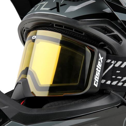 Castle X Coil Heated Snow Goggles - Anti-Fog Goggle for Ski, Snowboard, Snowmobile, White/Gray in Saudi Arabia