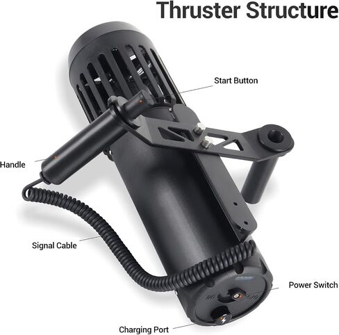 Underwater Scooter, Brushless Motor Diving Propeller Thruster with 4400mAh Battery, Lightweight Aluminum Alloy Design for Surfboard Paddleboard Snorkeling Diving Gear in Saudi Arabia