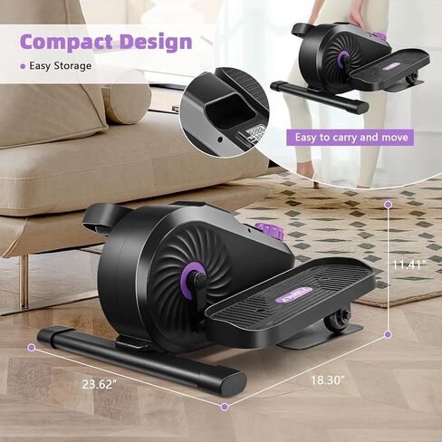 FUNMILY Under Desk Elliptical, Ellipse Leg Exerciser, Standing or Seated Mini Elliptical Machines, Portable Bike Pedal Exerciser for Seniors/Adults, Leg Workout Equipment for Home/Office in Kuwait