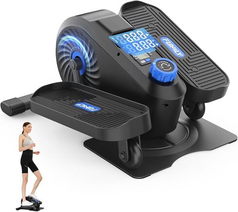 FUNMILY Under Desk Elliptical, Ellipse Leg Exerciser, Standing or Seated Mini Elliptical Machines, Portable Bike Pedal Exerciser for Seniors/Adults, Leg Workout Equipment for Home/Office in Kuwait