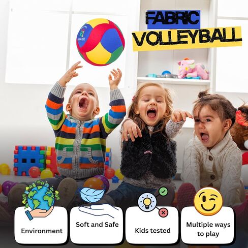 Softy Volleyball – Super Soft, Pain-Free Play – Kids Indoor Volleyball Ball with Realistic Feel & Bounce – No-Sting Volleyball for Kids Indoor Practice in Saudi Arabia