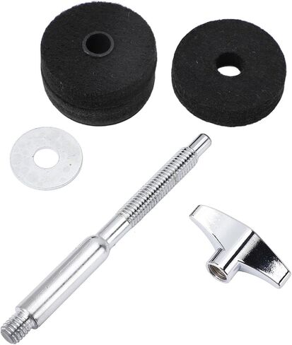 Tissting Cymbal Stacker for Drum Set, Aluminum Alloy Felt Cymbal Stand Stacker Attachment, Shock Absorption Stackable Holder for Drum Kit Hardware (Silver) in Saudi Arabia
