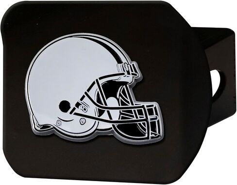 FANMATS 21511 Cleveland Browns Black Metal Hitch Cover with Metal Chrome 3D Emblem in Saudi Arabia
