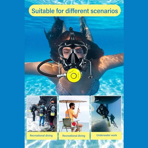 EBTOOLS Mini Scuba Tank, 1L Capacity Diving Tank with Full Face Diving Goggles, Camera Mount, Portable Scuba Diving Tank for Underwater Breathing Training in Saudi Arabia