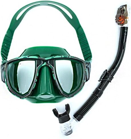 أقنعة الغطس غوص ضد الماء 180° بانورامي ضد التهريب مكافح الضباب غوص متعددة الوظائف سباحة إلى للجنسين, أخضر in Saudi Arabia