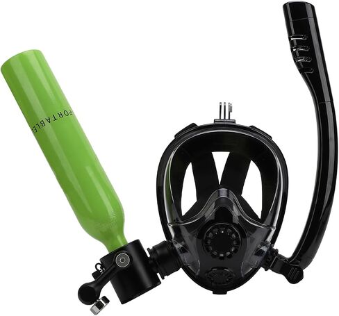 Diving Breathing System, 0.5L Mini Scuba Diving Lung Tank Kits, 55pcs Reusable Scuba Diving Set with Pump for Underwater Breathing Training in Kuwait