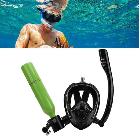 Diving Breathing System, 0.5L Mini Scuba Diving Lung Tank Kits, 55pcs Reusable Scuba Diving Set with Pump for Underwater Breathing Training in Kuwait