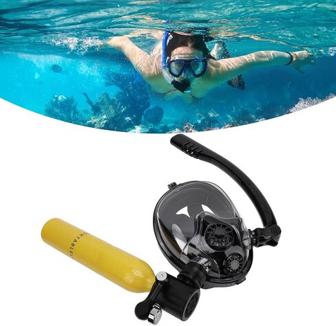 Diving Breathing System, 0.5L Mini Scuba Diving Lung Tank Kits, 55pcs Reusable Scuba Diving Set with Pump for Underwater Breathing Training in Kuwait