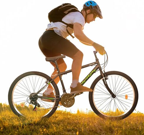 24&26 Inch Mountain Bike for Adults & Teens, 21-Speed Carbon Steel Frame with Dual V-Brakes, All-Terrain Bicycle, 85% Pre-Assembled, 250lbs Capacity in Saudi Arabia