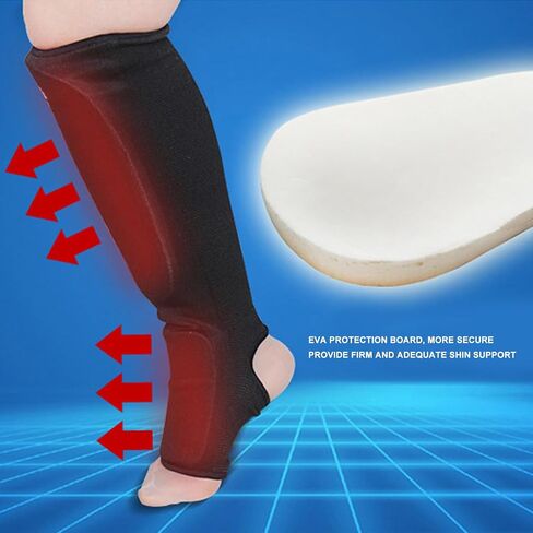 1 Pair Kickboxing Fighting Karate Leg Guard Shinguard Taekwondo Leg Shin Guard for Unisex (M) in Saudi Arabia