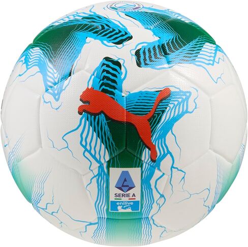 PUMA Unisex Orbita Serie A Machine Stitched Soccer Ball (FIFA Quality), White-Multicolor AH25, 5 in Saudi Arabia