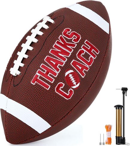 Soulchen 1 Set Coach Gifts Size 9 Embroidered Football with Pump & 2 Needles Net Bag 12inch Regulation Ball with Textured Grip Football Lovers Gift for Practice Training in Saudi Arabia