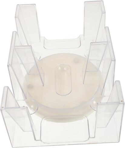 DECHOUS Rotating Playing Card Holder Tray with Deck Capacity Lightweight Poker Stand for Adults Easy to Clean Compact Organizer Suitable for Home Office Entertainment in Kuwait