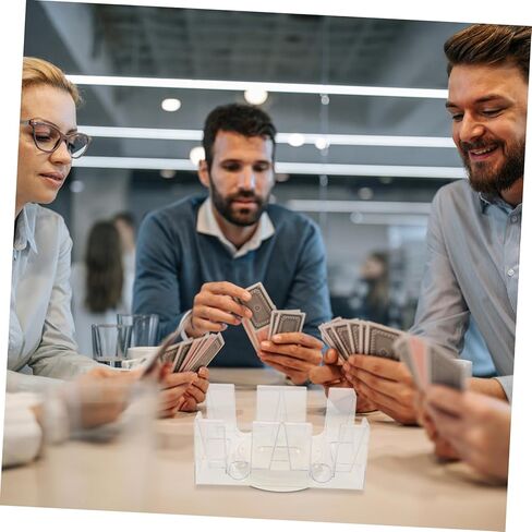 صينية حامل بطاقات البوكر الدوارة من كيسانجيل مع تصميم دوار، سعة قاعدة غير قابلة للانزلاق للطوابق، منظم بطاقات اللعب العملي للاستخدام المنزلي والترفيه in Kuwait