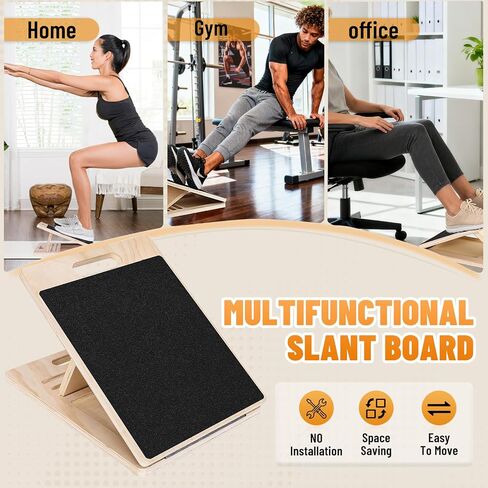 Adjustable Slant Board for Calf Stretching，Calf Stretch Incline Plate for Exercise, Squats and Physical Therapy，Foot and Ankle Physical Therapy & Leg Stretching & Tool for Back and Leg Pain Relief in Saudi Arabia