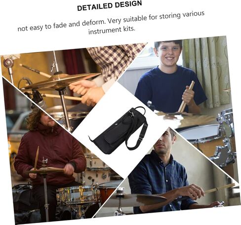 FAVOMOTO Drumsticks Carrying Case Multi-functional Drumstick Holder Pouch Capacity Portable Design for Percussion Instruments for Organizing and Storing in Saudi Arabia