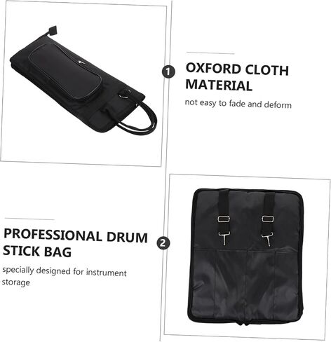 FAVOMOTO Drumsticks Carrying Case Multi-functional Drumstick Holder Pouch Capacity Portable Design for Percussion Instruments for Organizing and Storing in Saudi Arabia