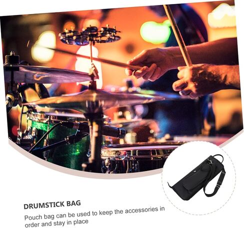 FAVOMOTO Drumsticks Carrying Case Multi-functional Drumstick Holder Pouch Capacity Portable Design for Percussion Instruments for Organizing and Storing in Saudi Arabia