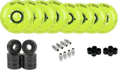 Labeda Addiction Roller Hockey Wheels, Hybrid Ceramic Bearings, Choose Size/Color in Saudi Arabia