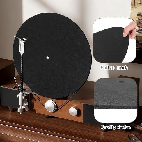 2pcs Turntable Slipmat 12in Record Player Mat Anti-Slip & Anti-Static Felt Record-Pad Wool Turntable Platter Mats Felt Record Protective Mat for Home Records Players Vinyl Records Pad Accessory in Saudi Arabia