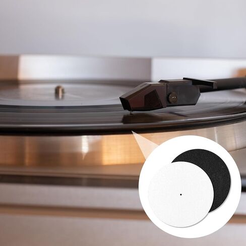 2pcs Turntable Slipmat 12in Record Player Mat Anti-Slip & Anti-Static Felt Record-Pad Wool Turntable Platter Mats Felt Record Protective Mat for Home Records Players Vinyl Records Pad Accessory in Saudi Arabia