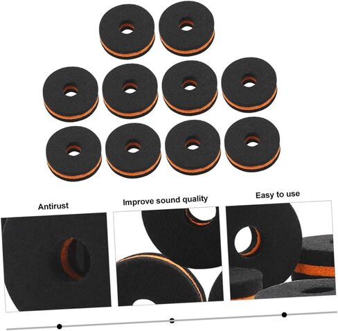 10Pcs Drum Felt Pads Non-slip Cymbal Protection Set Replacement for Drum Kits Prevent Damage Compatible in Saudi Arabia