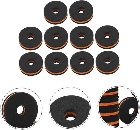 10Pcs Drum Felt Pads Non-slip Cymbal Protection Set Replacement for Drum Kits Prevent Damage Compatible in Saudi Arabia