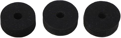 Tissting 23 Pcs Cymbal Replacement Accessories Set, 2.5cm 4cm 5cm Felt Pads, Drum Cymbal Sleeves, Nuts, Washers, T and Z Wrench for Drum Set Maintenance (Black) in Saudi Arabia