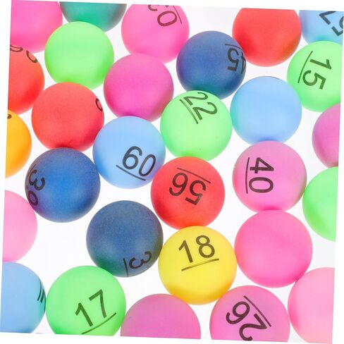 60PCS Seamless Number Game Balls to Plastic Lottery Raffle Balls for Party Drawings Bingo Machines and Event Entertainment Supplies in Saudi Arabia
