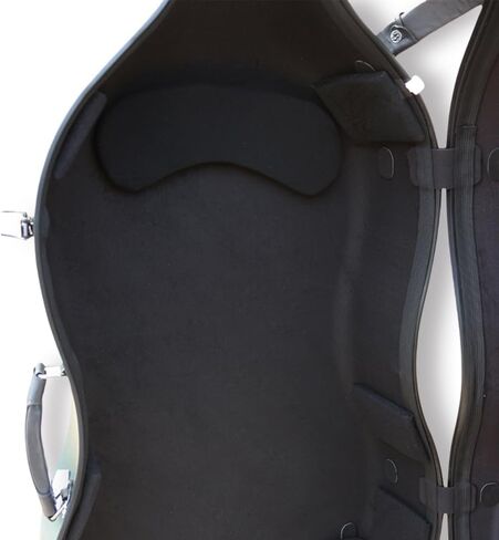 حافظة التشيلو من ألياف الكربون مقاس 4/4 بالحجم الكامل مع عجلات ومقبض مضمن صندوق التشيلو ذو الغلاف الصلب وحزام خلفي خفيف الوزن وملحقات التشيلو المحمولة كاليفورنيا. 4.0 كجم in Kuwait