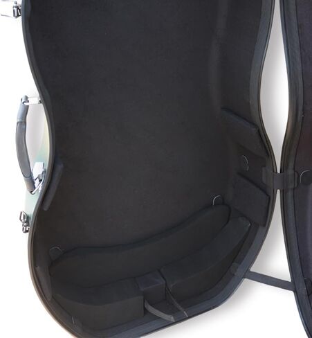 حافظة التشيلو من ألياف الكربون مقاس 4/4 بالحجم الكامل مع عجلات ومقبض مضمن صندوق التشيلو ذو الغلاف الصلب وحزام خلفي خفيف الوزن وملحقات التشيلو المحمولة كاليفورنيا. 4.0 كجم in Kuwait