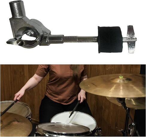 Cymbal Holder, Cymbal Stand Drum Parts Sturdy Adjustable Angle, Easy to Install, Cymbal Metal Support, Cymbal Connecting Rod, 6.5cmx15.3cm in Kuwait