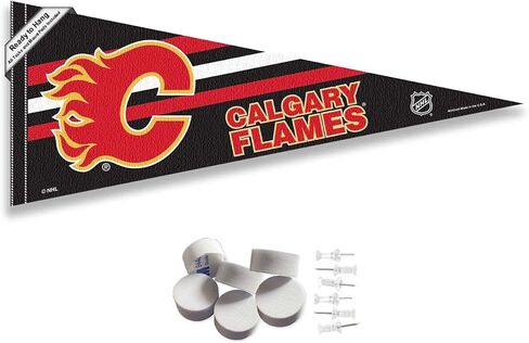 Calgary Flames Pennant Flag and Wall Tack Pads Mounts in Saudi Arabia
