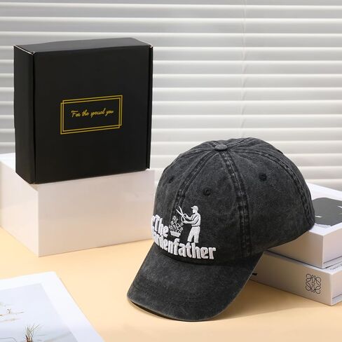 Gardening Gifts for Men, Adjustable Cotton Baseball Cap with Gift Box for Plant Lovers Black in Saudi Arabia