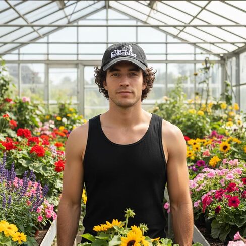 Gardening Gifts for Men, Adjustable Cotton Baseball Cap with Gift Box for Plant Lovers Black in Saudi Arabia