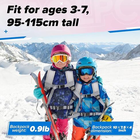 Ski Harness for Kids, Kids Skis Harness Strap with Snowboard Leashes, Toddler Ski Kids Snowboard Teach Speed Control in Saudi Arabia