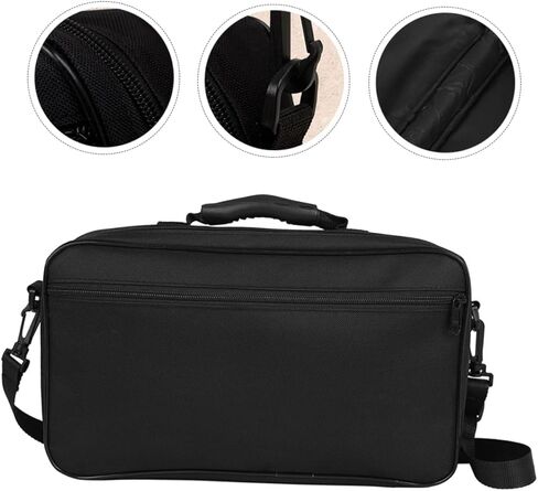 حقيبة تخزين من قماش أكسفورد مقاومة للماء، مقبض حمل محمول لسهولة الحمل باللون الأسود للموسيقيين والسفر in Kuwait