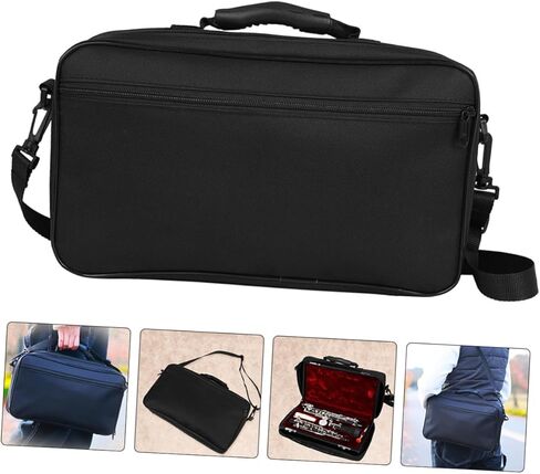 حقيبة تخزين من قماش أكسفورد مقاومة للماء، مقبض حمل محمول لسهولة الحمل باللون الأسود للموسيقيين والسفر in Kuwait