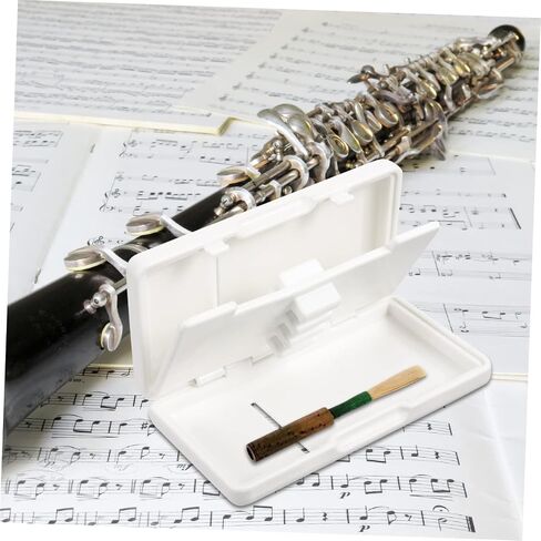 GALPADA Portable Oboe Reed Box Holder – 6-Slot White Reed Container for Oboe Accessories for Musicians and Outdoor Use in Saudi Arabia