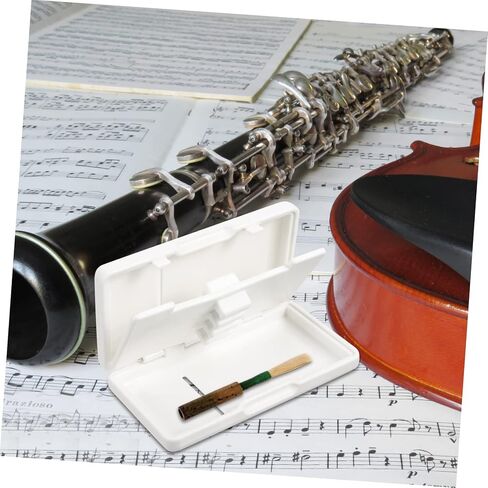 GALPADA Portable Oboe Reed Box Holder – 6-Slot White Reed Container for Oboe Accessories for Musicians and Outdoor Use in Saudi Arabia