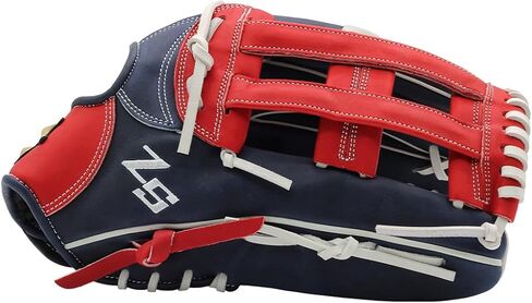 SSK ZSLOW Slowpitch Softball Glove – 12.5" - 13" - 13.5" - 14" – Right & Hand Left Hand Throw (Navy/Red/White, 13.5" - Left Hand Throw) in Saudi Arabia