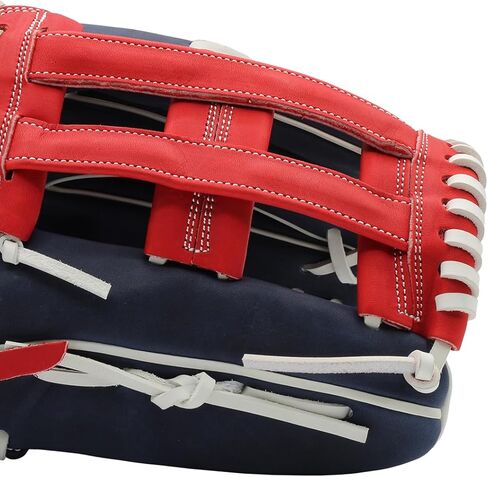 SSK ZSLOW Slowpitch Softball Glove – 12.5" - 13" - 13.5" - 14" – Right & Hand Left Hand Throw (Navy/Red/White, 13.5" - Left Hand Throw) in Saudi Arabia