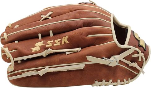 SSK ZSLOW Slowpitch Softball Glove – 12.5" - 13" - 13.5" - 14" – Right & Hand Left Hand Throw (Brown/Camel, 14" - Right Hand Throw) in Saudi Arabia