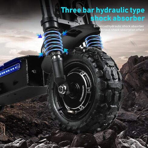 60V 38AH/27AH Electric Scooter Adult,6000W Dual Motors Max Speed 50MPH, Range 45-60 Miles Foldable Electric Scooter with Seat, Dual Suspension All Terrain E-Scooter in Saudi Arabia