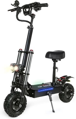 60V 38AH/27AH Electric Scooter Adult,6000W Dual Motors Max Speed 50MPH, Range 45-60 Miles Foldable Electric Scooter with Seat, Dual Suspension All Terrain E-Scooter in Saudi Arabia