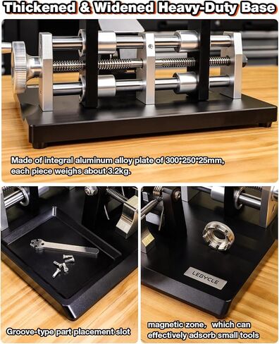 حامل إصلاح الدراجة لعجلة الدراجة للميكانيكيين المحترفين - قاعدة من سبائك الألومنيوم مع حامل أدوات مغناطيسي، ومؤشرات قرص دقيقة لمحاذاة العجلات وفحص دوار القرص in Kuwait