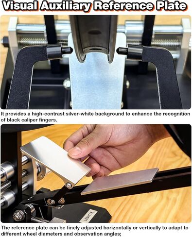 حامل إصلاح الدراجة لعجلة الدراجة للميكانيكيين المحترفين - قاعدة من سبائك الألومنيوم مع حامل أدوات مغناطيسي، ومؤشرات قرص دقيقة لمحاذاة العجلات وفحص دوار القرص in Kuwait