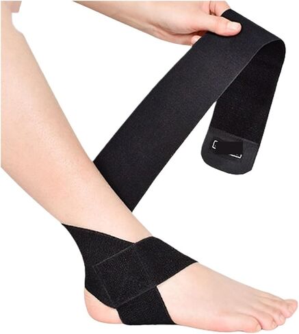 Brace 1Pcs Ankle Brace Men & Women, Orthopedic Brace - Adjustable Compression Wrap Protector(Black-Type 2,10) in Saudi Arabia