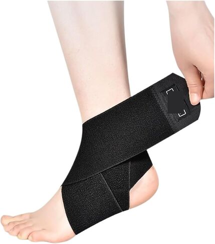 Brace 1Pcs Ankle Brace Men & Women, Orthopedic Brace - Adjustable Compression Wrap Protector(Black-Type 2,10) in Saudi Arabia